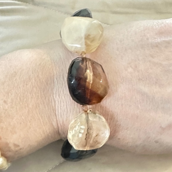 8 GemStones, Chunky stretchy bracelet. 4 different stones, 2 of each kind - Picture 5 of 14